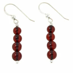 New 😀 Mine Finds By Jay King Jay King Sterling Silver Brown Amber Bead Drop Earrings ⌛