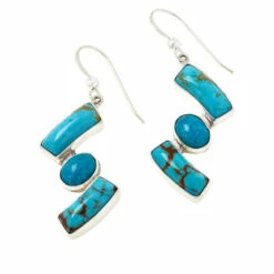 Flash Sale 💯 Mine Finds By Jay King Jay King Gallery Collection Sonoran Blue Turquoise Drop Earrings 🧨