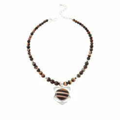 Outlet 😉 Mine Finds By Jay King Jay King Sterling Silver Okapi Jasper Stone Pendant With Necklace 😉