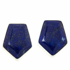 Best reviews of 👍 Mine Finds By Jay King Jay King Sterling Silver Lapis Pentagon Stud Earrings ⭐