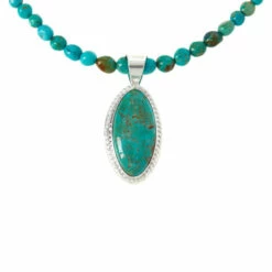 Promo ⭐ Mine Finds By Jay King Jay King Turquoise Elongated Oval Pendant With Necklace 👏 -Deals Mine Store unnamed file 1039