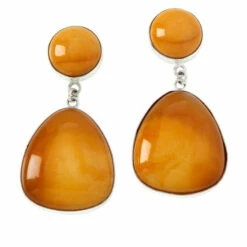 Brand new ✔️ Mine Finds By Jay King Jay King Sterling Silver Yellow Dragon Stone Drop Earrings 🌟