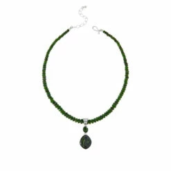 Buy 🛒 Mine Finds By Jay King Jay King Sterling Silver Chrome Diopside Pendant With Necklace 😀