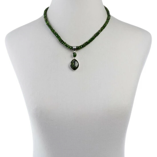 Buy ๐ Mine Finds By Jay King Jay King Sterling Silver Chrome Diopside Pendant With Necklace ๐ 2 Buy ๐ Mine Finds By Jay King Jay King Sterling Silver Chrome Diopside Pendant With Necklace ๐ - Image 2