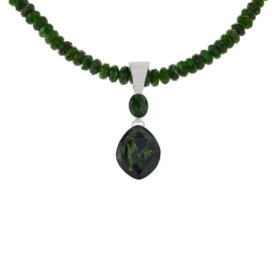 Buy ๐ Mine Finds By Jay King Jay King Sterling Silver Chrome Diopside Pendant With Necklace ๐ 3 Buy ๐ Mine Finds By Jay King Jay King Sterling Silver Chrome Diopside Pendant With Necklace ๐ - Image 3