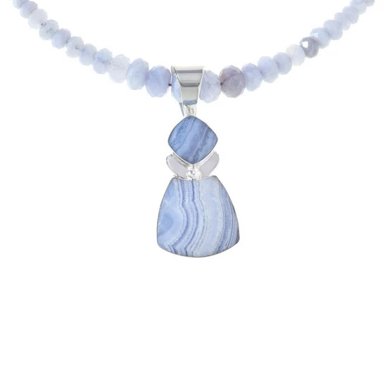 Cheap โญ Mine Finds By Jay King Jay King Sterling Silver Blue Lace Agate Pendant With Necklace ๐ 3 Cheap โญ Mine Finds By Jay King Jay King Sterling Silver Blue Lace Agate Pendant With Necklace ๐ - Image 3