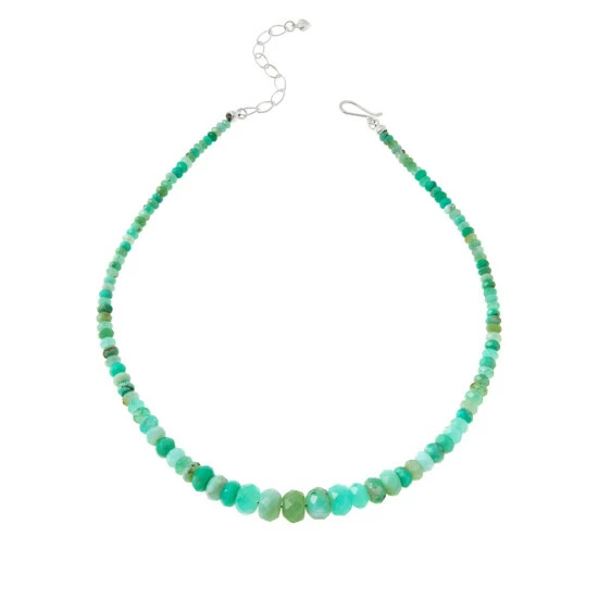 Deals ๐ Mine Finds By Jay King Jay King Sterling Silver Chrysoprase Rondelle Bead Necklace ๐ 1 Deals ๐ Mine Finds By Jay King Jay King Sterling Silver Chrysoprase Rondelle Bead Necklace ๐