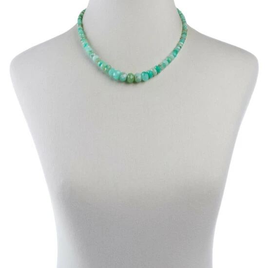 Deals ๐ Mine Finds By Jay King Jay King Sterling Silver Chrysoprase Rondelle Bead Necklace ๐ 2 Deals ๐ Mine Finds By Jay King Jay King Sterling Silver Chrysoprase Rondelle Bead Necklace ๐ - Image 2