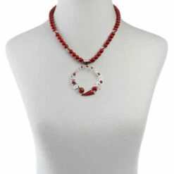 Best deal 🛒 Mine Finds By Jay King Jay King Sterling Silver Compressed Red Coral Pendant With Necklace 🔥 -Deals Mine Store unnamed file 1085