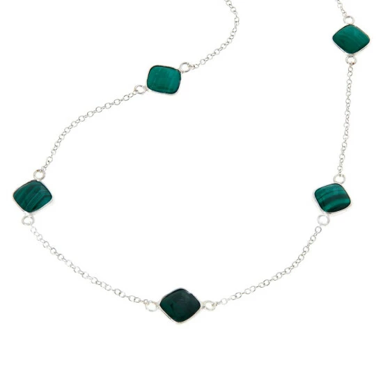 Best Pirce ๐ Mine Finds By Jay King Jay King Sterling Silver Malachite Station 30-1/4" Chain Necklace ๐ 1 Best Pirce ๐ Mine Finds By Jay King Jay King Sterling Silver Malachite Station 30-1/4" Chain Necklace ๐