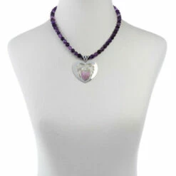 New ⌛ Mine Finds By Jay King Jay King Phosphosiderite Heart Pendant With Amethyst Bead Necklace 👍 -Deals Mine Store unnamed file 1110
