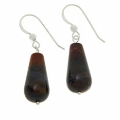 Best Sale ✔️ Mine Finds By Jay King Jay King Sterling Silver Multi-Color Petrified Wood Drop Earrings 🤩