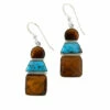 Hot Sale 😉 Mine Finds By Jay King Jay King Tiger's Eye And Andean Turquoise Drop Earrings 🔔