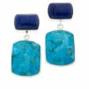 Best Pirce 💯 Mine Finds By Jay King Jay King Sterling Silver Turquoise Composite And Lapis Earrings 😀