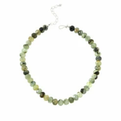 Best deal ๐ Mine Finds By Jay King Jay King Sterling Silver Multicolor Green Prehnite Bead Necklace ๐คฉ