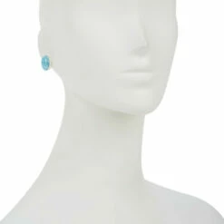 Cheapest ✔️ Mine Finds By Jay King Jay King Sterling Silver Larimar Oval Earrings 😀 -Deals Mine Store unnamed file 1171