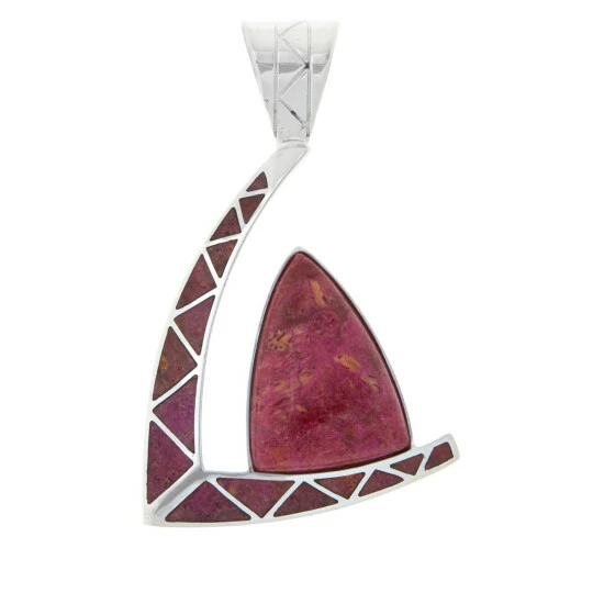 Promo ๐ Mine Finds By Jay King Jay King Sterling Silver Magenta Coral Triangular Pendant ๐ฏ 1 Promo ๐ Mine Finds By Jay King Jay King Sterling Silver Magenta Coral Triangular Pendant ๐ฏ