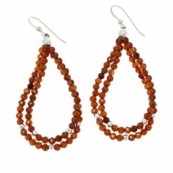 Discount ❤️ Mine Finds By Jay King Jay King Sterling Silver Hessonite Garnet Bead Drop Earrings 👏