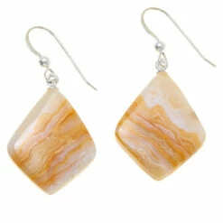 Outlet 😀 Mine Finds By Jay King Jay King Sterling Silver Multicolor Banded Agate Drop Earrings 👍