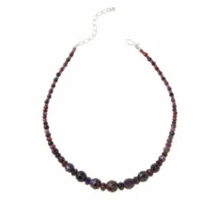 Hot Sale ๐ Mine Finds By Jay King Jay King Sterling Silver Raspberry Sapphire Graduated Bead Necklace ๐