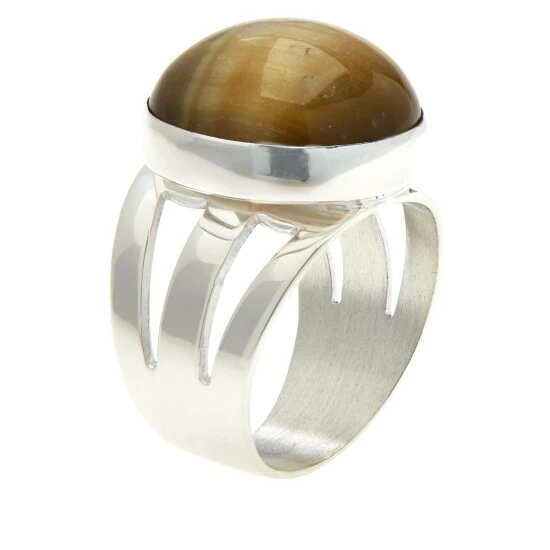 Coupon ๐ Mine Finds By Jay King Jay King Sterling Silver Golden Cat's Eye Quartz Round Ring โ๏ธ 3 Coupon ๐ Mine Finds By Jay King Jay King Sterling Silver Golden Cat's Eye Quartz Round Ring โ๏ธ - Image 3