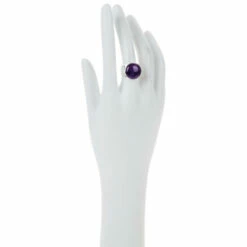 Budget 🥰 Mine Finds By Jay King Jay King Sterling Silver Amethyst Round Ring ✔️ -Deals Mine Store unnamed file 1271