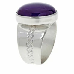 Budget 🥰 Mine Finds By Jay King Jay King Sterling Silver Amethyst Round Ring ✔️ -Deals Mine Store unnamed file 1272