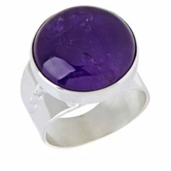Budget 🥰 Mine Finds By Jay King Jay King Sterling Silver Amethyst Round Ring ✔️ -Deals Mine Store unnamed file 1273