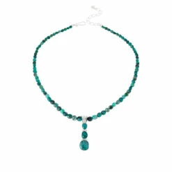 Promo 🛒 Mine Finds By Jay King Jay King Sterling Silver Emerald Multi-Stone Pendant With Necklace 🥰