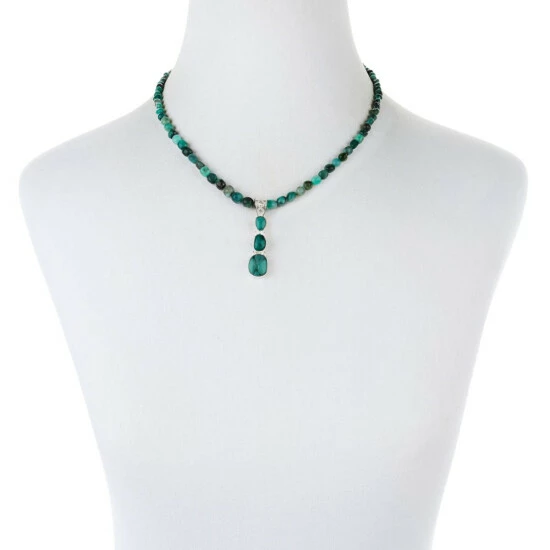 Promo 🛒 Mine Finds By Jay King Jay King Sterling Silver Emerald Multi-Stone Pendant With Necklace 🥰 2 Promo 🛒 Mine Finds By Jay King Jay King Sterling Silver Emerald Multi-Stone Pendant With Necklace 🥰 - Image 2