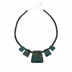 Coupon 😉 Mine Finds By Jay King Jay King Sterling Silver Peacock Green Serpentine Necklace 🛒