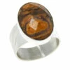 Promo 🤩 Mine Finds By Jay King Jay King Sterling Silver Multi-Color Shitake Stone Oval Ring ⌛