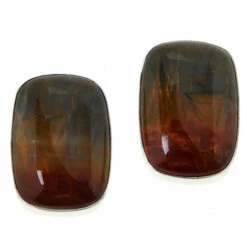 Buy 🔥 Mine Finds By Jay King Jay King Sterling Silver Rainbow Jasper Cushion-Cut Earrings 💯