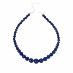 Best Sale 🔔 Mine Finds By Jay King Jay King Sterling Silver Lapis Graduated Bead Necklace 🧨