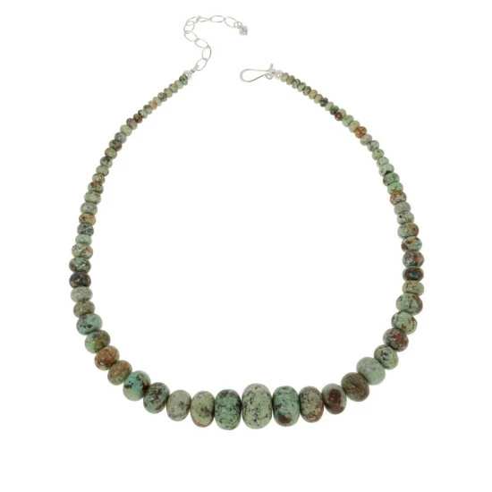 Brand new 🔔 Mine Finds By Jay King Jay King Sterling Silver Pistachio Chrysocolla Graduated Bead Necklace ✔️ 1 Brand new 🔔 Mine Finds By Jay King Jay King Sterling Silver Pistachio Chrysocolla Graduated Bead Necklace ✔️