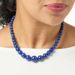 Best Sale 🔔 Mine Finds By Jay King Jay King Sterling Silver Lapis Graduated Bead Necklace 🧨 -Deals Mine Store unnamed file 134