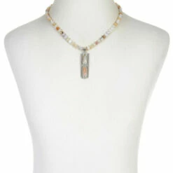 Budget 😀 Mine Finds By Jay King Jay King Multicolor Striped Agate Pendant With Bead Necklace 😀 -Deals Mine Store unnamed file 1344