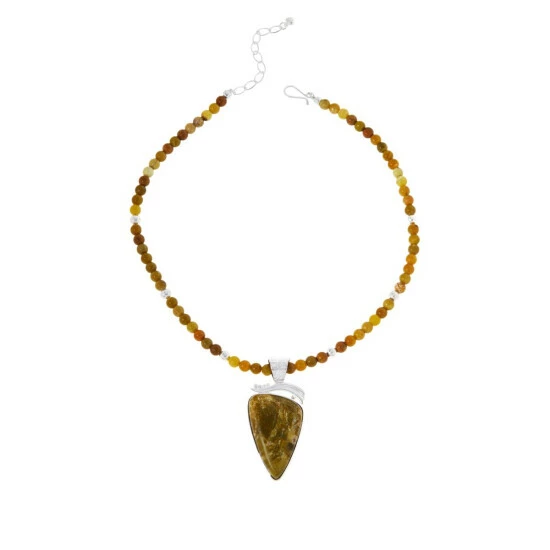 Budget ๐ Mine Finds By Jay King Jay King Sterling Silver Green Volcanic Opal Pendant With Necklace ๐ 1 Budget ๐ Mine Finds By Jay King Jay King Sterling Silver Green Volcanic Opal Pendant With Necklace ๐