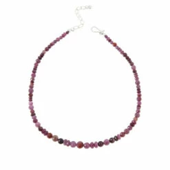Best Pirce ⭐ Mine Finds By Jay King Jay King Sterling Silver Pink Sapphire Bead Necklace ✨