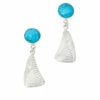 Best Sale 💯 Mine Finds By Jay King Jay King Sterling Silver Compressed Turquoise Drop Earrings 🎁