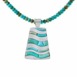 Best deal 👏 Mine Finds By Jay King Jay King Gallery Collection Inlaid Turquoise Pendant With Necklace 👏 -Deals Mine Store unnamed file 1387