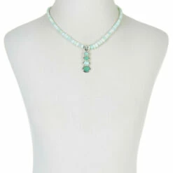 Promo 🛒 Mine Finds By Jay King Jay King Sterling Silver Green Opal Pendant With Bead Necklace 🔥 -Deals Mine Store unnamed file 140