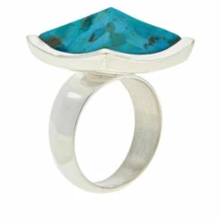 Best Sale 👍 Mine Finds By Jay King Jay King Sterling Silver Kingman Turquoise Custom-Cut Ring 🎉 -Deals Mine Store unnamed file 1412