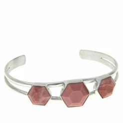 Deals 👍 Mine Finds By Jay King Jay King Sterling Silver Australian Pink Opal Cuff 🎁