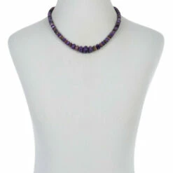 Best Pirce ⭐ Mine Finds By Jay King Jay King Sterling Silver Purple Charoite Graduated Bead Necklace 🎉 -Deals Mine Store unnamed file 1427