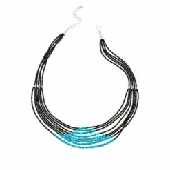 Best deal ๐ Mine Finds By Jay King Jay King Black Spinel And Angel Peak Turquoise Bead Necklace ๐งจ