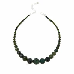 Top 10 🔔 Mine Finds By Jay King Jay King Sterling Silver Green Nephrite Jade Graduated Bead Necklace 🔔