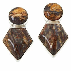 Cheapest 🔥 Mine Finds By Jay King Jay King Sterling Silver Multicolor Shitake Stone Earrings 🥰
