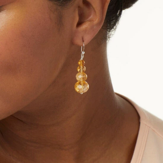 Outlet 😉 Mine Finds By Jay King Jay King Sterling Silver Citrine Bead Drop Earrings 🎉 2 Outlet 😉 Mine Finds By Jay King Jay King Sterling Silver Citrine Bead Drop Earrings 🎉 - Image 2