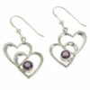 Coupon ⌛ Mine Finds By Jay King Jay King Sterling Silver Amethyst Double Hearts Drop Earrings ⭐